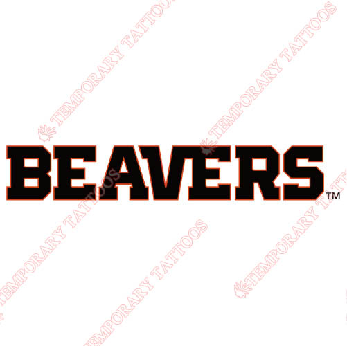 Oregon State Beavers Customize Temporary Tattoos Stickers NO.5808